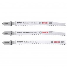 BOSCH Set de 3 panze de ferastrau vertical EXPERT ‘Hardwood, prindere tip T, 117 mm, lemn