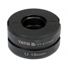 YATO Capat de presare pentru inele interschimbabile, U18 mm compatibile cu YT-21735 YATO Capat de presare pentru inele interschimbabile, U18 mm compatibile cu YT-21735