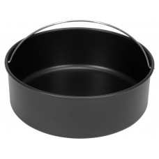 LUND Tava de copt pentru friteuza cu aer, 17 x 6 c.. LUND Tava de copt pentru friteuza cu aer, 17 x 6 c..