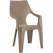 CURVER. Scaun din plastic cu spatar inalt verde inchis Dante 