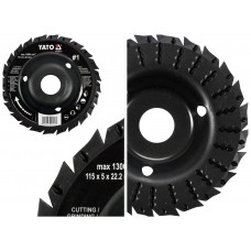 Disc circular raspel depresat pentru lemn 115x5x22.2 mm tip 1 YATO