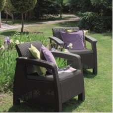 KETER. Set doua fotolii de gradina graphite Corfu..