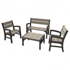 KETER. Set mobilier gradina gri-maroniu Montero