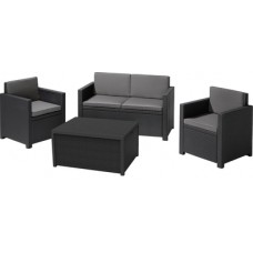 Set de gradina cu masuta de depozitare Monaco CURVER