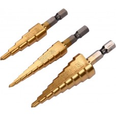 YATO Set 3 burghie in trepte 3-20 mm prindere 1/4 inch