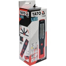 Yato Lampa cu 3 magneti 37 leduri 140 lm cu acumul..