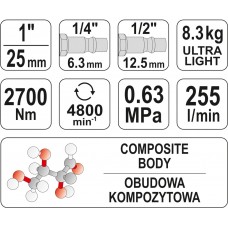  Yato Cheie insurubat pneumatica prindere 1 tol pu..