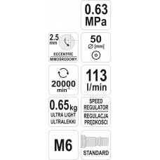  Yato Masina de slefuit pneumatica disc 50 mm exce..