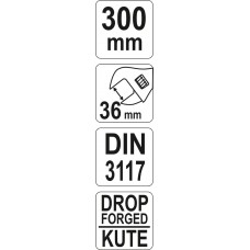 Yato Cheie reglabila deschidere 36 mm lungime 300 ..