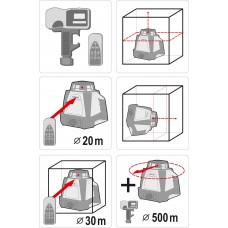 Yato Nivela laser rotativa cu raza de lucru 30 m..