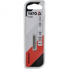 YATO Set 5 burghie pentru gaurit metal, diametru 0..