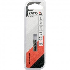 YATO Set 5 burghie pentru gaurit metal, diametru 2..