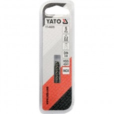 YATO Set 5 burghie pentru gaurit metal, diametru 2..