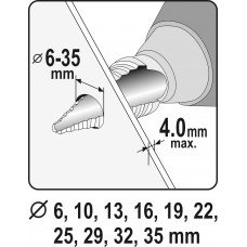 YT-44739 YATO Burghiu in trepte 6 - 35 mm.. YT-44739 YATO Burghiu in trepte 6 - 35 mm..
