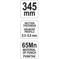 Yato Cleste pentru imbinat profile tabla 345 mm..