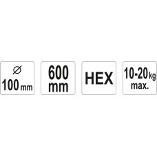 YATO Malaxor hex triplu 100 x 600mm..