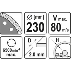 Yato Disc diamantat taiat faianta,gresie,ceramica ..