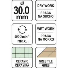 YT-60430 YATO Carota diamantata pentru placi ceram..