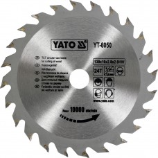YT-6050 YATO Disc circular pentru taiat lemn, 130 x 16 x 2.8 mm, cu 24 dinti din wolfram YT-6050 YATO Disc circular pentru taiat lemn, 130 x 16 x 2.8 mm, cu 24 dinti din wolfram