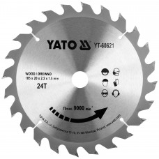 YT-60621 YATO Disc circular pentru taiat lemn 185 x 24T x 20 mm. YT-60621 YATO Disc circular pentru taiat lemn 185 x 24T x 20 mm.