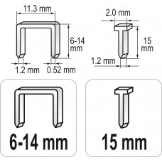 Yato Capsator pentru capse inaltime 6-14 mm si cu.. Yato Capsator pentru capse inaltime 6-14 mm si cu..