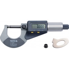 Yato Micrometru digital cu afisaj pentru masuratori 0 - 25 mm