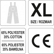 Yato Salopeta cu pieptar marimea XL pentru protect..