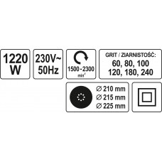 Slefuitor 1220 W 225 mm YATO..
