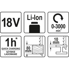 Yato Fierastru sabie compatibil cu acumulator Li-i..