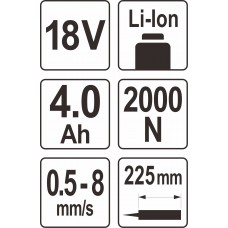 Pistol pentru silicon cu acumulator Li-ion tensiun..