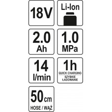  Pistol de umflat cu acumulator Li-ion tensiune 18..