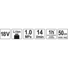  Pistol de umflat compatibil cu acumulator Li-ion ..