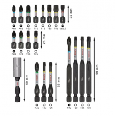 BOSCH Set de 20 biti si accesorii pentru insurubar..