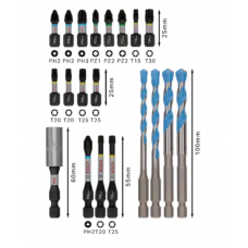 BOSCH Set mixt de 20 de accesorii pentru insurubar..