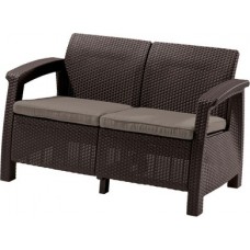 KETER. Canapea cu 2 locuri maro Corfu Love Seat