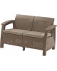 CURVER. Canapea rattan 2 locuri cappuccino-nisip Corfu Love Seat 