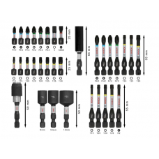 BOSCH Set de 33 biti si accesorii pentru insurubar..